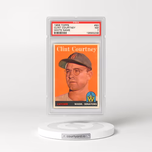 1958 Topps #92 Clint Courtney - White Name (PSA 7 NM)