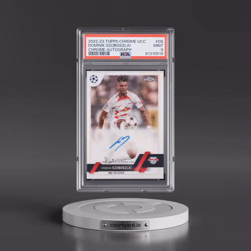 2022-23 Topps Chrome UEFA Club Competitions Chrome Autographs #DS Dominik Szoboszlai (PSA 9 MINT)