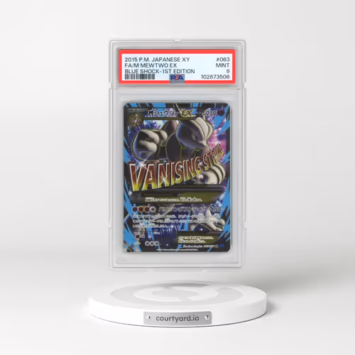 2015 Pokémon XY Blue Shock #063 M Mewtwo EX - 1st Edition Holo Full Art (PSA 9 MINT)