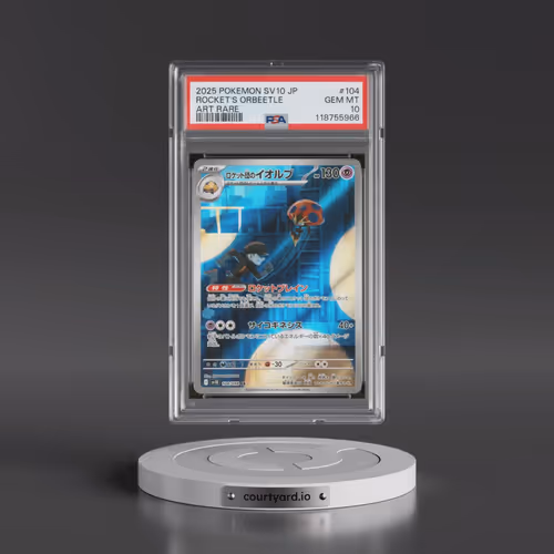 2025 Pokémon SV10-Glory of Team Rocket #104 Team Rocket's Orbeetle - Art Rare (PSA 10 GEM MINT)