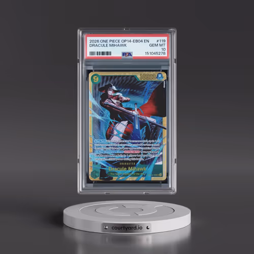 2026 One Piece OP14-EB04-the Azure Sea's Seven #119 Dracule Mihawk (PSA 10 GEM MINT)