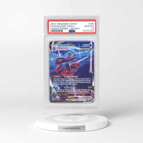 2021 Pokémon Sword & Shield Fusion Strike #266 Inteleon Vmax - Full Art Secret (PSA 10 GEM MINT)