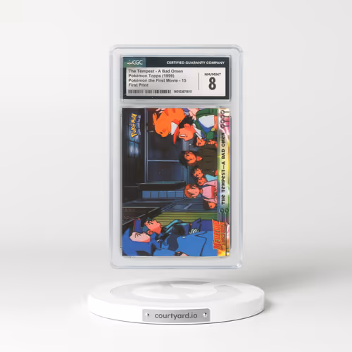 1999 Pokémon the First Movie #15 The Tempest - A Bad Omen - First Print (Blue Topps Logo) (CGC 8 NM-MT)