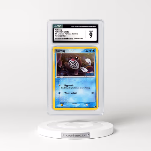 2005 EX Unseen Forces #67 Poliwag - Holo (CGC 9 MINT)