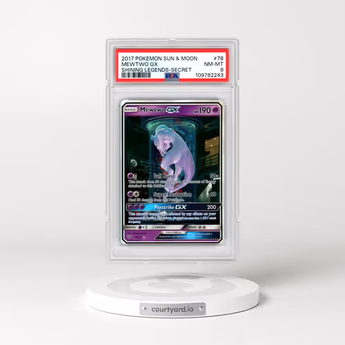 2017 Pokémon Sun & Moon Shining Legends #78 Mewtwo GX - Holo Secret (PSA 8 NM-MT)