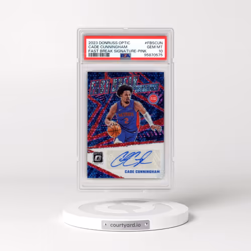 2023 Panini Donruss Optic Fast Break Signatures #FBSCUN Cade Cunningham - Pink (PSA 10 GEM MINT)