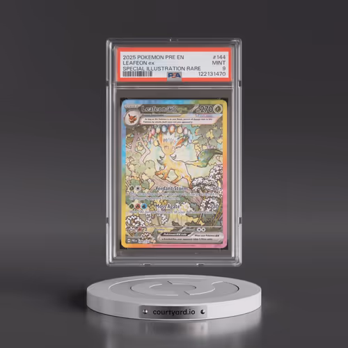 2025 Pokémon Pre EN-Prismatic Evolutions #144 Leafeon EX - Holo Special Illustration Rare (PSA 9 MIN