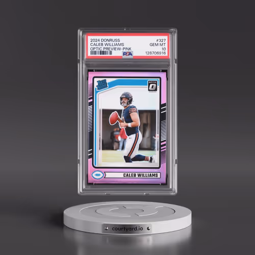 2024 Panini Donruss #327 Caleb Williams - Optic Preview-Pink (PSA 10 GEM MINT)