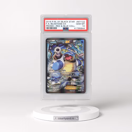 2016 Pokémon XY Black Star Promo #XY122 Blastoise EX - Holo Full Art Red & Blue Collection (PSA 10 G