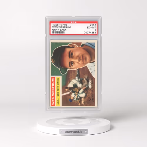1956 Topps #156 Wes Westrum - Gray Back (PSA 6 EX-MT)