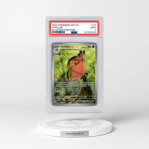 2024 Pokémon Ssp EN-Surging Sparks #193 Vivillon - Illustration Rare (PSA 9 MINT)