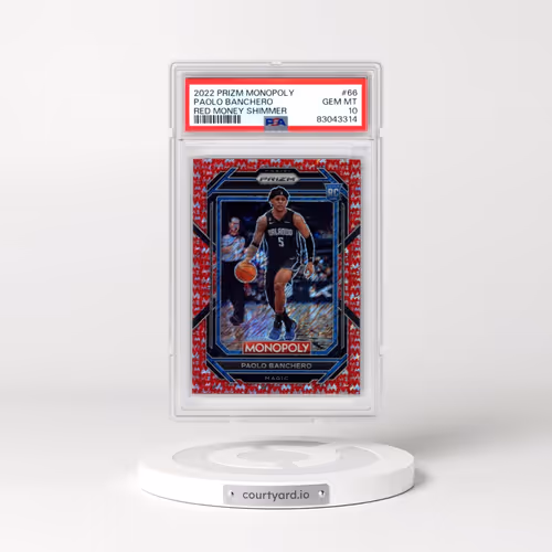 2022 Panini Prizm Monopoly #66 Paolo Banchero - Red Money Shimmer (PSA 10 GEM MINT)