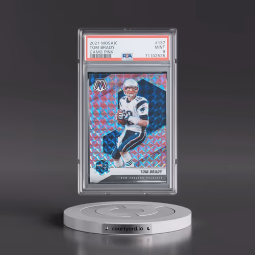 2021 Panini Mosaic #137 Tom Brady - Camo Pink (PSA 9 MINT)
