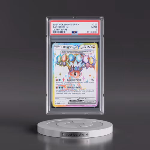 2024 Pokémon Ssp EN-Surging Sparks #226 Tatsugiri EX - Holo Ultra Rare (PSA 9 MINT)