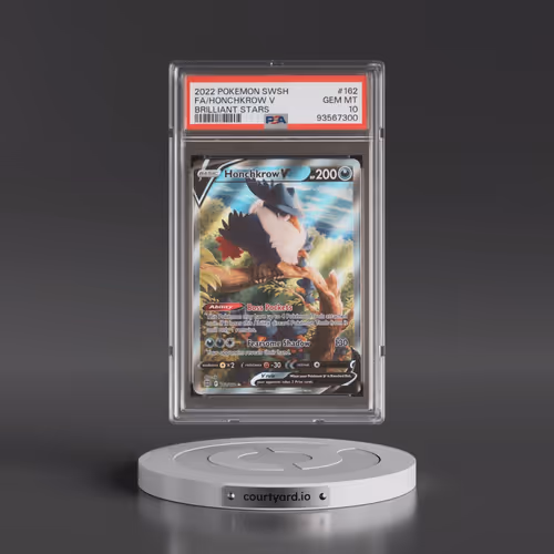 2022 Pokémon Sword & Shield Brilliant Stars #162 Honchkrow V - Holo Full Art (PSA 10 GEM MINT)