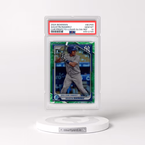 2024 Bowman Chrome Prospects #BCP85 Agustin Ramirez - Lunar Glow Refractor (PSA 10 GEM MINT)