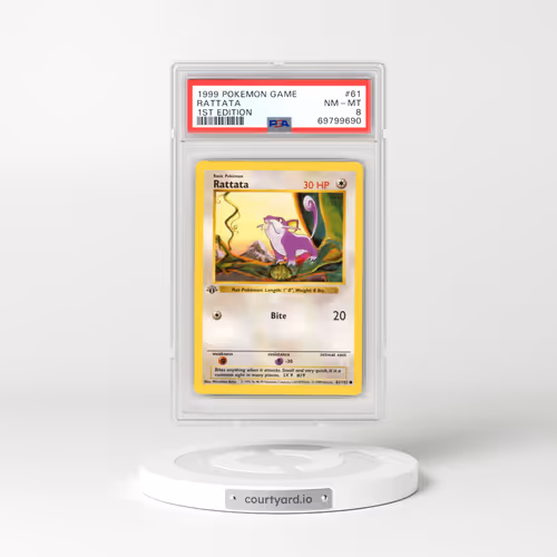 1999 Pokémon Game #61 Rattata - 1st Edition (PSA 8 NM-MT)