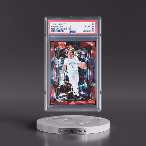2024 Panini Select #72 Stephon Castle - Red Cracked Ice (PSA 10 GEM MINT)