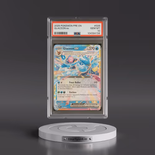 2025 Pokémon Pre EN-Prismatic Evolutions #026 Glaceon EX - Holo (PSA 10 GEM MINT)