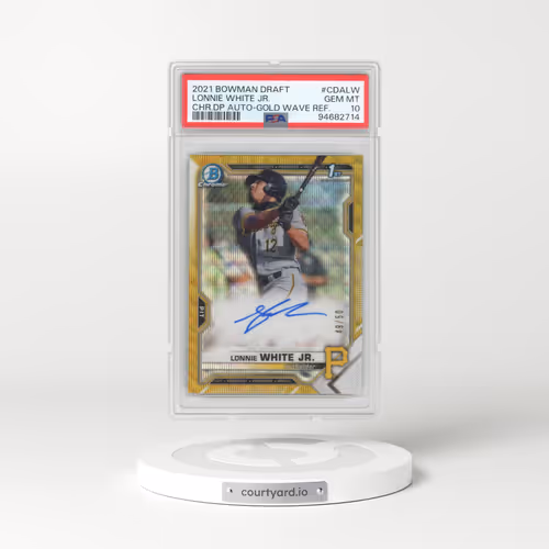 2021 Bowman Draft Chrome Draft Pick Autographs #CDALW Lonnie White Jr. - Gold Wave Refractor (PSA 10 GEM MINT)