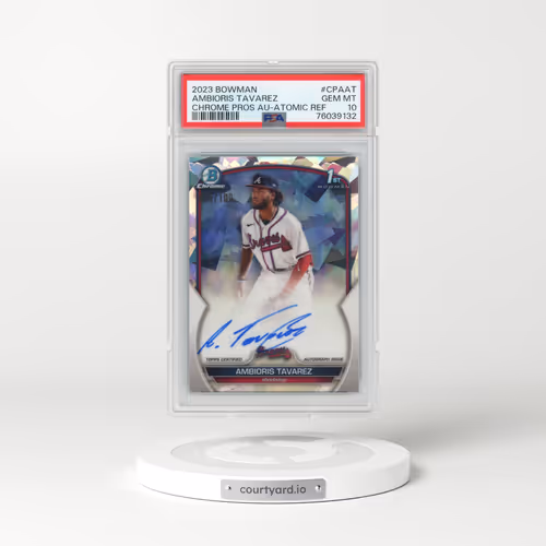 2023 Bowman Chrome Prospect Autographs #CPAAT Ambioris Tavarez - Atomic Refractor (PSA 10 GEM MINT)