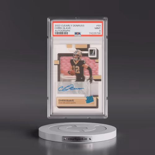 2022 Panini Clearly Donruss #59 Chris Olave - Autograph (PSA 9 MINT)