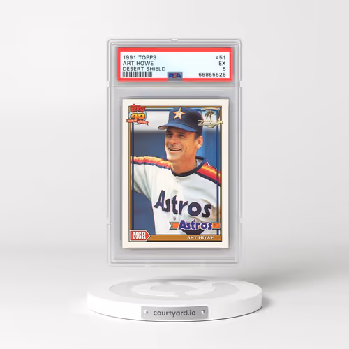 1991 Topps Desert Shield #51 Art Howe (PSA 5 EX)