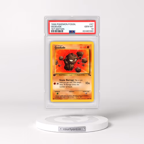 1999 Pokémon Fossil #47 Geodude - 1st Edition (PSA 10 GEM MINT)