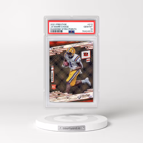 2021 Panini Prestige #212 JA'Marr Chase - Diamond Xtra Points (PSA 10 GEM MINT)