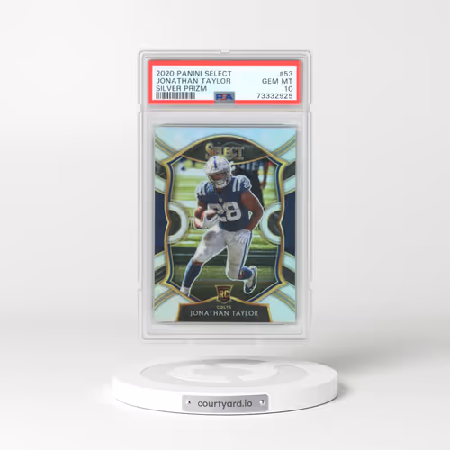 2020 Panini Select #53 Jonathan Taylor - Silver Prizm (PSA 10 GEM MINT)