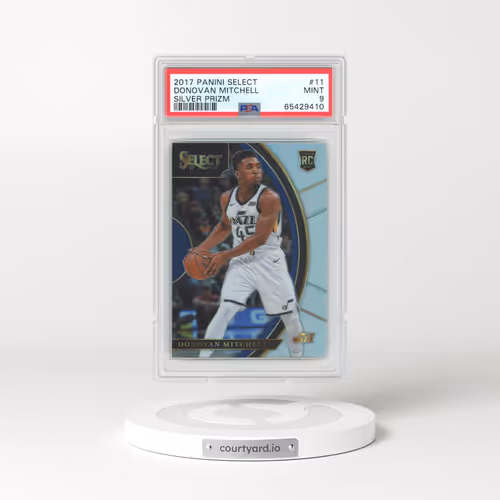 2017 Panini Select #11 Donovan Mitchell - Silver Prizm (PSA 9 MINT)