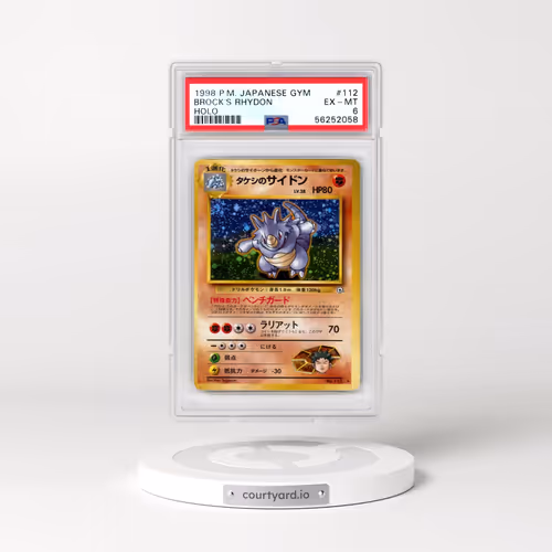 1998 Pokémon Gym #112 Brock's Rhydon - Holo (PSA 6 EX-MT)