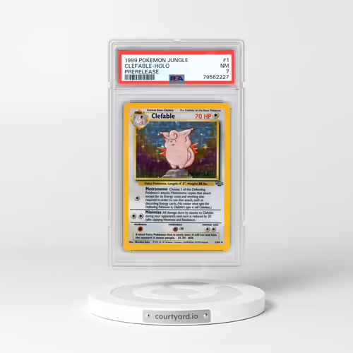 1999 Pokémon Jungle #1 Clefable - Holo Prerelease (PSA 7 NM)