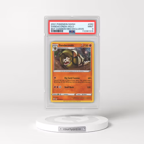 2021 Pokémon Sword & Shield Battle Styles #082 Sandaconda - Holo Cosmos EB Games Exclusive (PSA 9 MINT)