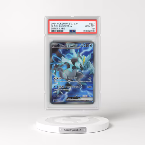 2024 Pokémon Sv7a-Paradise Dragona #077 Black Kyurem EX - Holo Super Rare (PSA 10 GEM MINT)