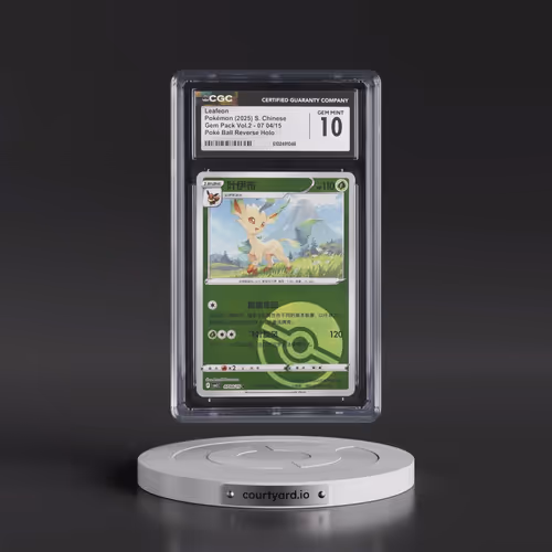 2025 Gem Pack Volume 2 - CBB2C - Simplified #07 04/15 Leafeon - Reverse Holo Poké Ball (CGC 10 GEM M