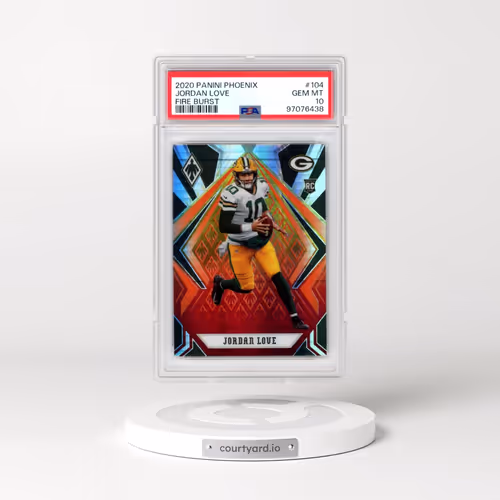 2020 Panini Phoenix #104 Jordan Love - Fire Burst (PSA 10 GEM MINT)