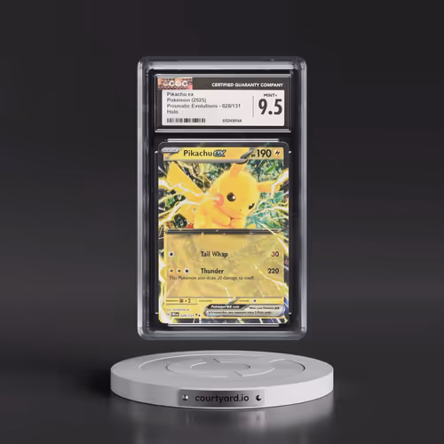 2025 Pokémon Pre EN-Prismatic Evolutions #028 Pikachu EX - Holo (CGC 9.5 MINT+)