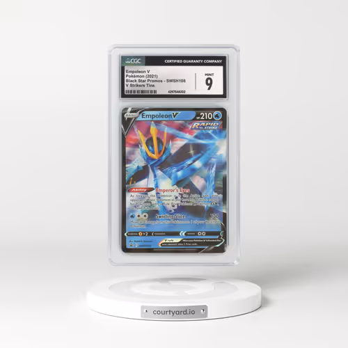 2021 Sword & Shield Promos #SWSH108 Empoleon V - Full Art Holo V Strikers Tins (CGC 9 MINT)