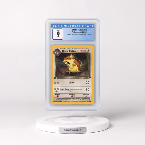 2000 Team Rocket #51/82 Dark Raticate - 1st Edition 1st Edition (CGC 9 MINT)
