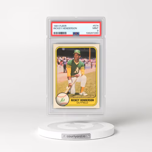 1981 Fleer #574 Rickey Henderson (PSA 9 MINT)