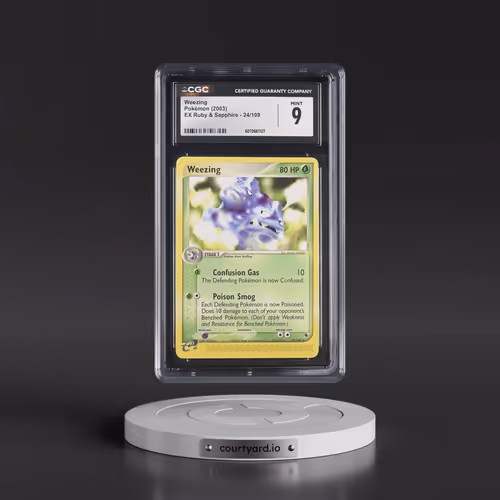 2003 EX Ruby & Sapphire (2003 Copyright, w/ "e" Symbol) #24/109 Weezing (CGC 9 MINT)