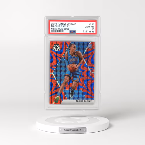 2019 Panini Mosaic #227 Darius Bazley - Reactive Blue (PSA 10 GEM MINT)