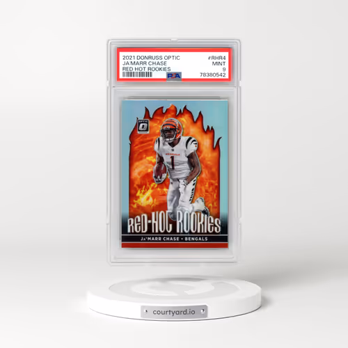 2021 Panini Donruss Optic Red Hot Rookies #RHR4 JA'Marr Chase (PSA 9 MINT)