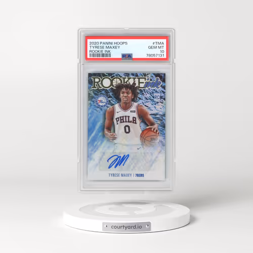 2020 Panini Hoops Rookie Ink #TMA Tyrese Maxey (PSA 10 GEM MINT)