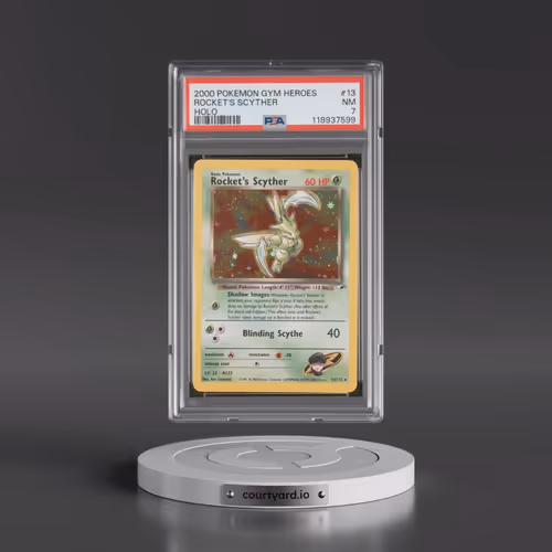 2000 Pokémon Gym Heroes #13 Rocket's Scyther - Holo (PSA 7 NM)