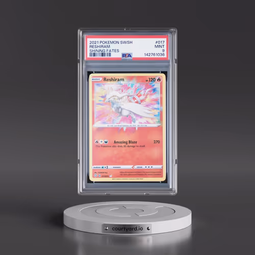 2021 Pokémon Sword & Shield Shining Fates #017 Reshiram (PSA 9 MINT)