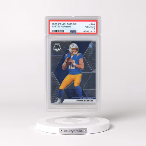 2020 Panini Mosaic #204 Justin Herbert (PSA 10 GEM MINT)