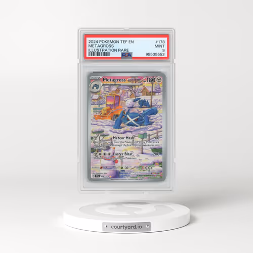 2024 Pokémon Tef EN-Temporal Forces #178 Metagross - Illustration Rare (PSA 9 MINT)