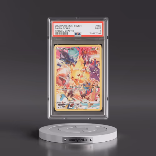 2023 Pokémon Sword and Shield Crown Zenith #160 Pikachu - Full Art (PSA 9 MINT)
